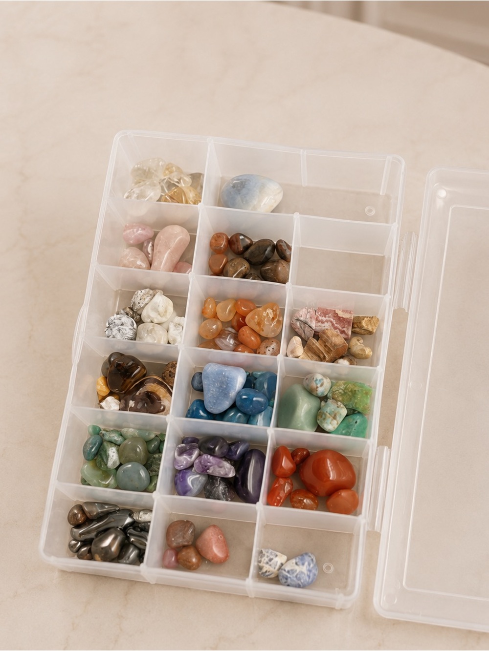 Assorted Crystal Collection | Rose Quartz Amethyst Carnelian Hematite & More
